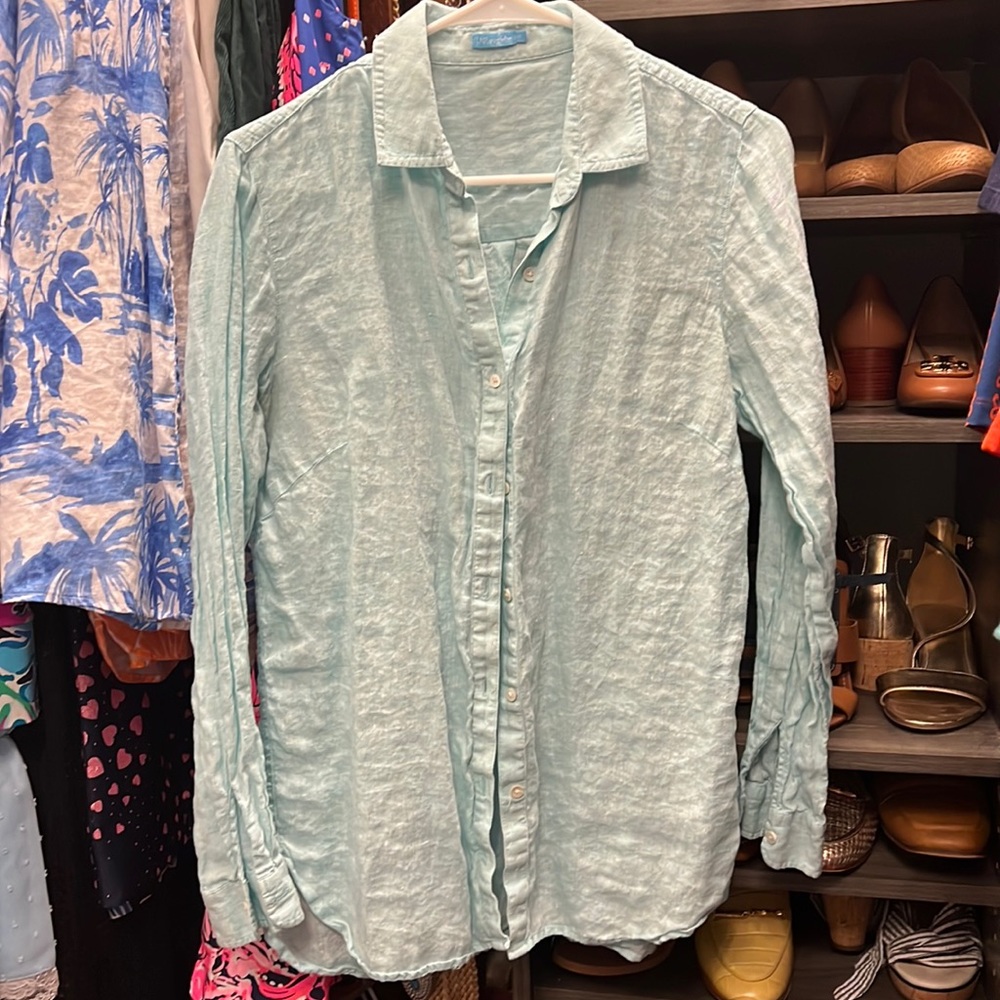J MCLAUGHLIN LINEN BLOUSE